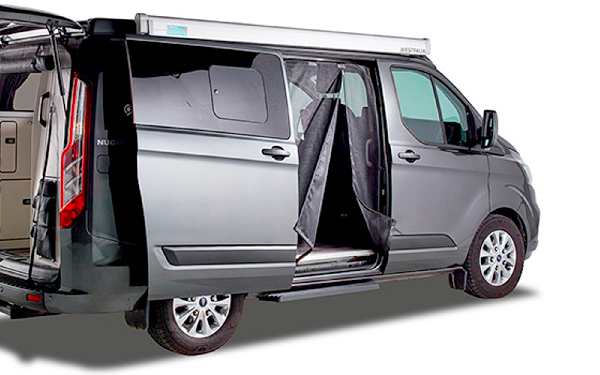 Mosquito net VanQuito VW T5 T6 with magnetic zipper sliding door